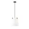 Z-Lite Weston Pendant, 3-Light, 13 In.W x 13 In.H, Matte Black/White Linen 3501P13-MB - alternate 3